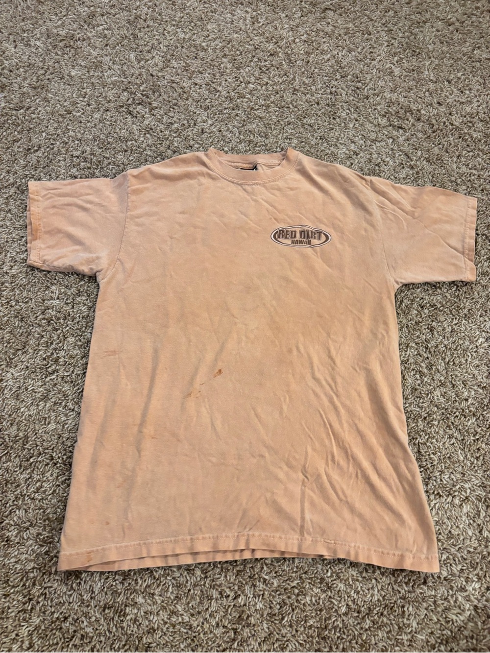 Hanes Peach Short-Sleeve Tee with Small Chest Logo